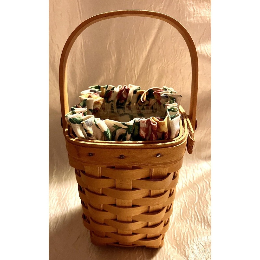 Longaberger 1998 American Cancer Society Basket Floral Liner Plastic Insert